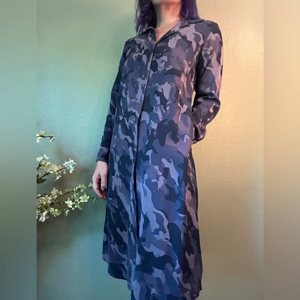 SOFT SURROUNDINGS camo button up dress